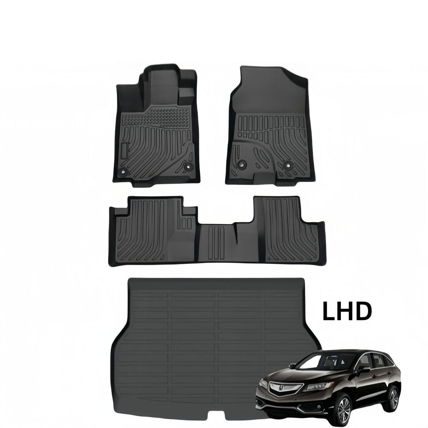 For 2016-2018 Honda Acura RDX 3DCarpet TPE Car Floor Mat/Rear Trunk Mat