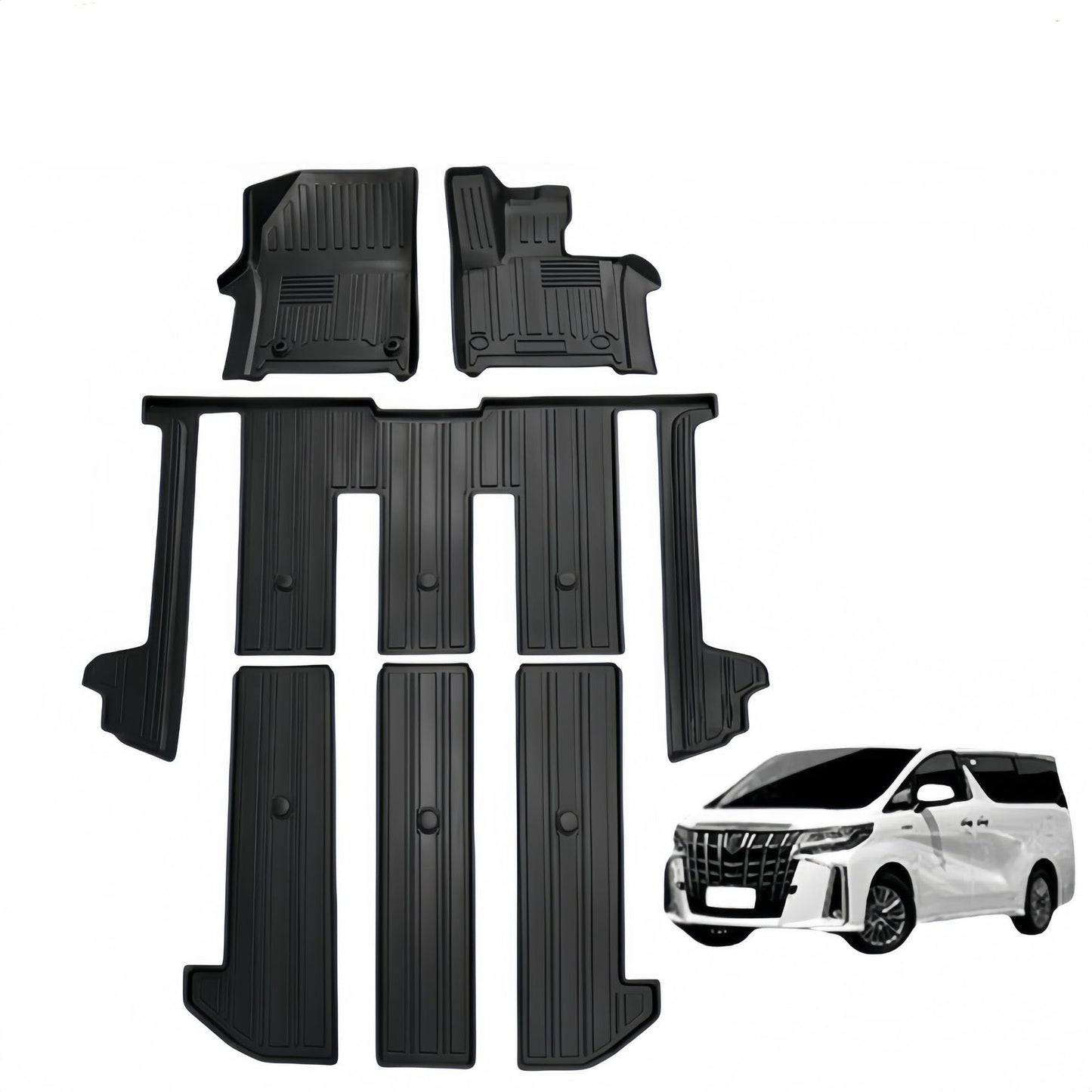 For Toyota  Alphard 40series RHD 3D TPE Car Floor Mat/Rear Trunk Mat
