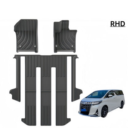 For 2024 Toyota ALPHARD 40Serie RHD TPE Car Floor Mat/Rear Trunk Mat