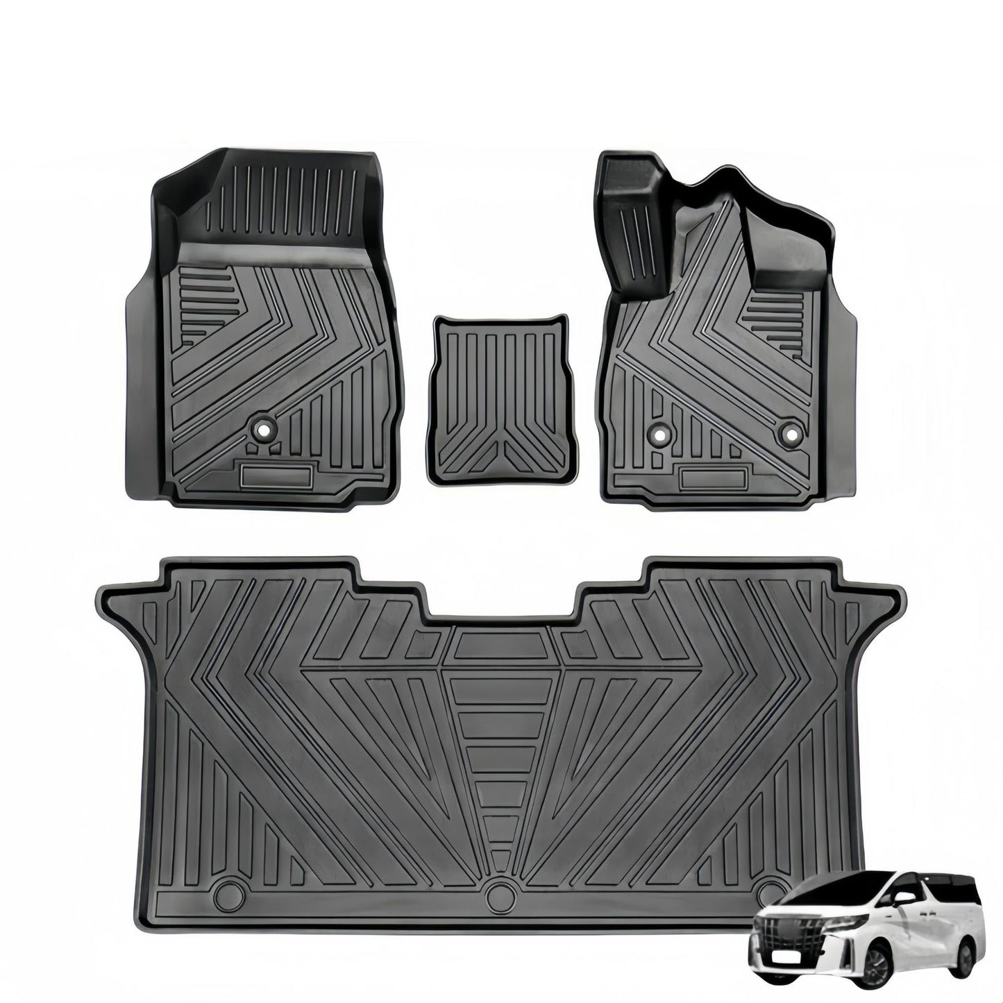 For Toyota  Alphard/Velfire 30series RHD 3D Carpet TPE Car Floor Mat