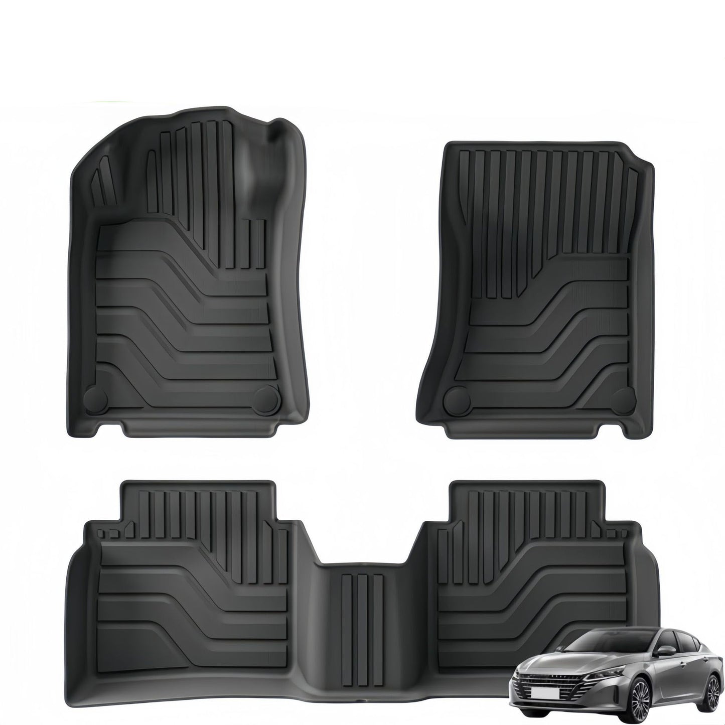 For 2019-2024 Nissan Altima 3D Carpet TPE Car Floor Mat/Rear Trunk Mat