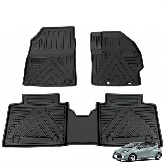 For 2021-2024 Toyota Aqua RHD Waterproof Carpet TPE Car Floor Mat