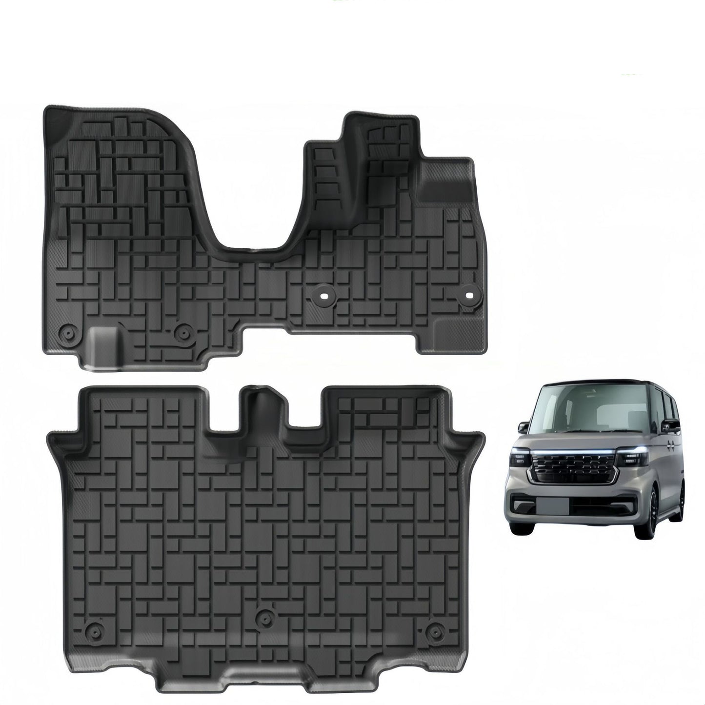 For 2023 Honda N-BOX JF5/JF6 RHD TPE Car Floor Mat/Rear Trunk Mat