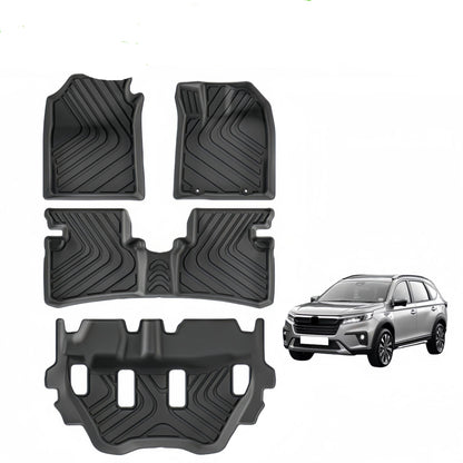 For 2022-2024 Honda BR-V RHD Fuel TPE Car Floor Mat/BRV Rear Trunk Mat