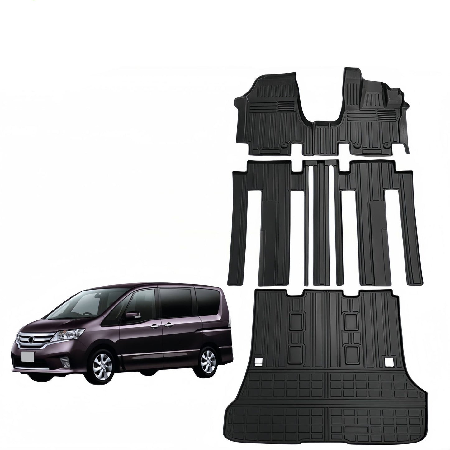 Nissan SERENA C28 RHD 2022 TPE Car Floor Mat/Rear Trunk Mat