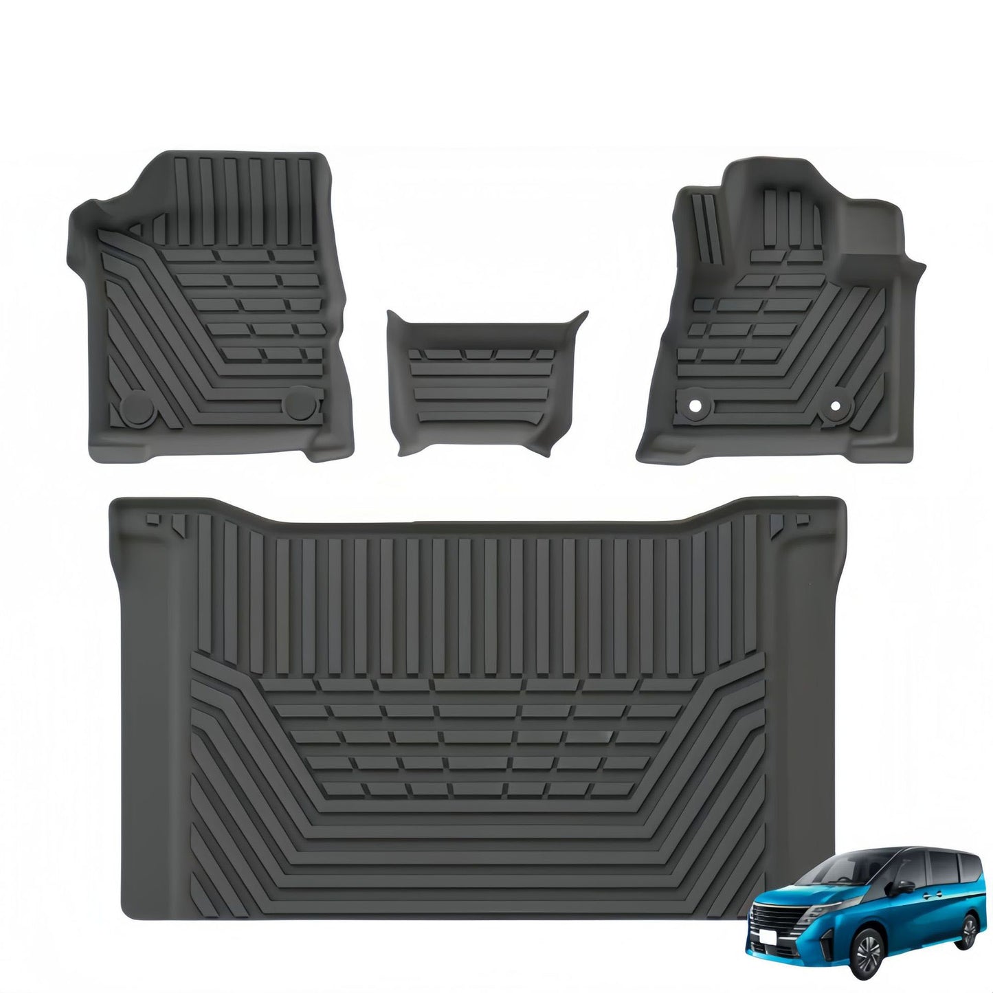 For 2023-2024 Nissan SERENA e-POWER C28 RHD TPE Car Floor Mat/Trunk Mat