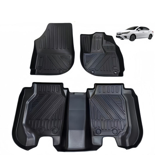 For 2015-2024 Honda City LHD/RHD Waterproof Carpet 3D TPE Car Floor Mat