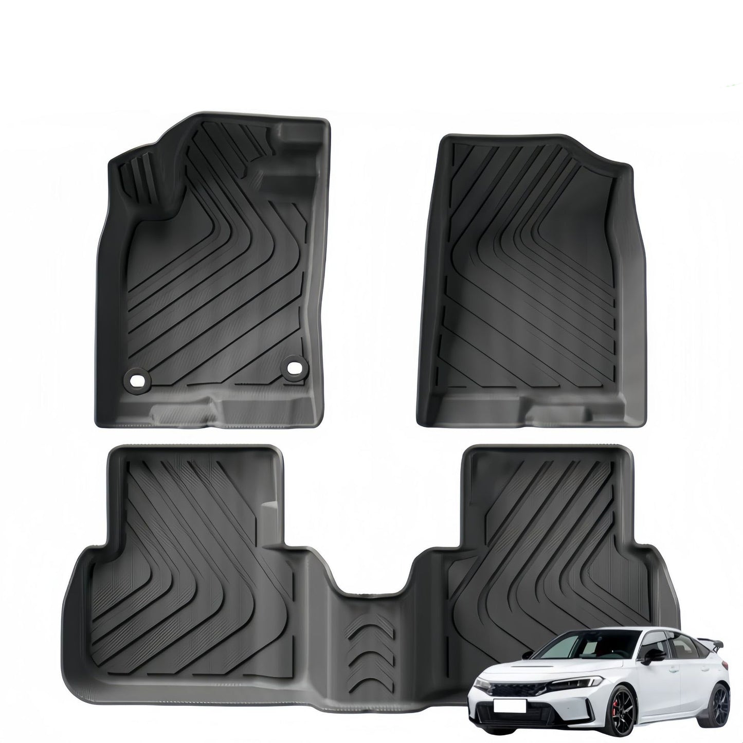 For 2023 Honda Civic TYPE R LHD TPE 3D Car Floor Mat/Rear Trunk Mat