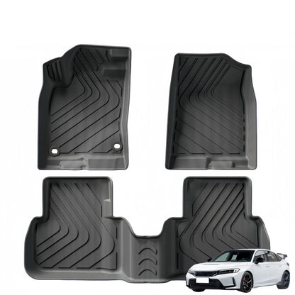 For 2023 Honda Civic TYPE R LHD TPE 3D Car Floor Mat/Rear Trunk Mat