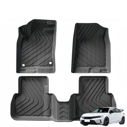 For 2023 Honda Civic TYPE R LHD TPE 3D Car Floor Mat/Rear Trunk Mat