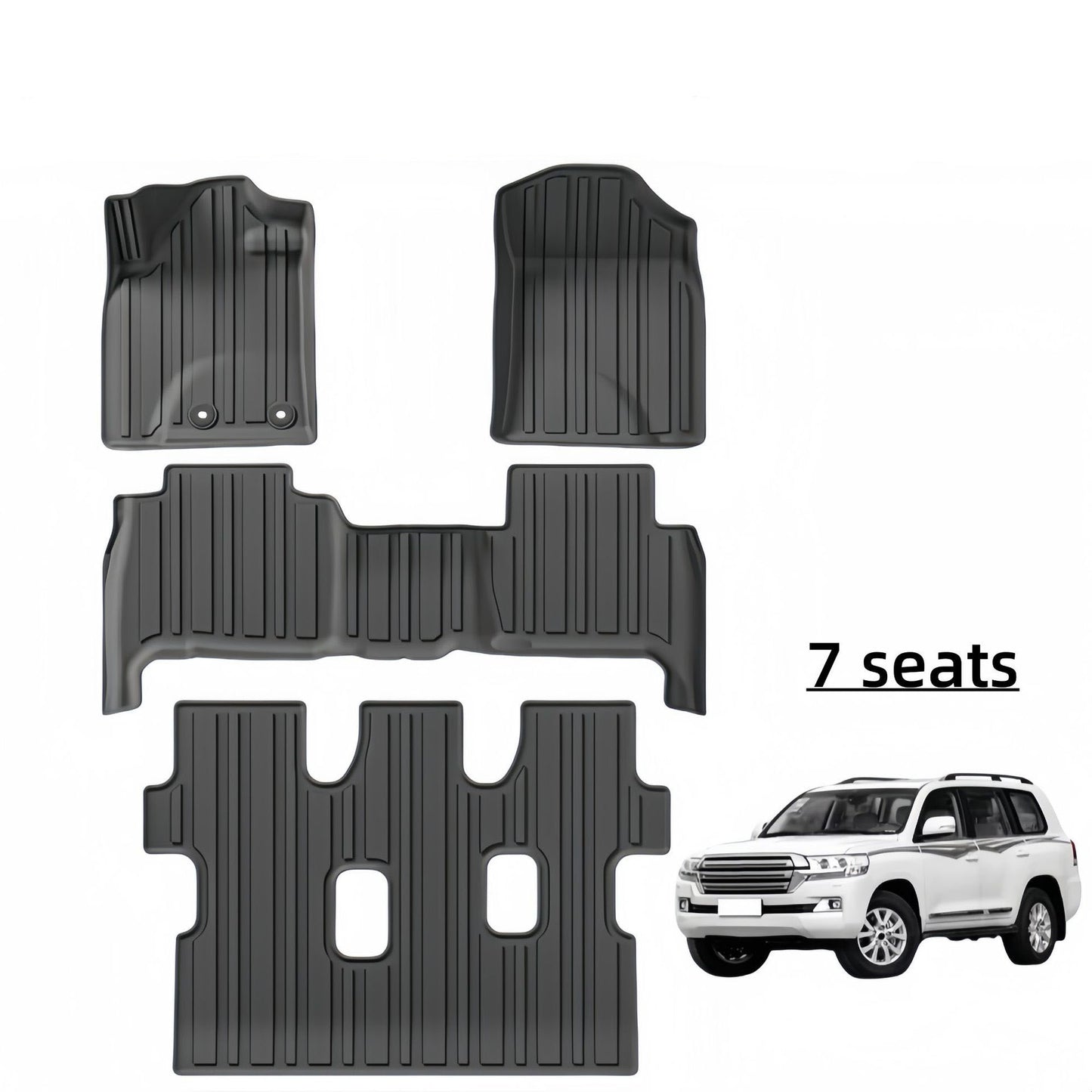For 2017- 2021  Toyota LAND CRUISER LC200 TPE Car Floor Mat/Rear Trunk Mat