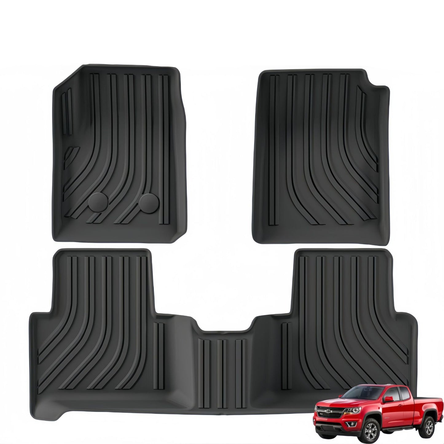 Chevrolet Colorado 2015-2022 TPE Car Floor Mat/Rear Bucket Mat