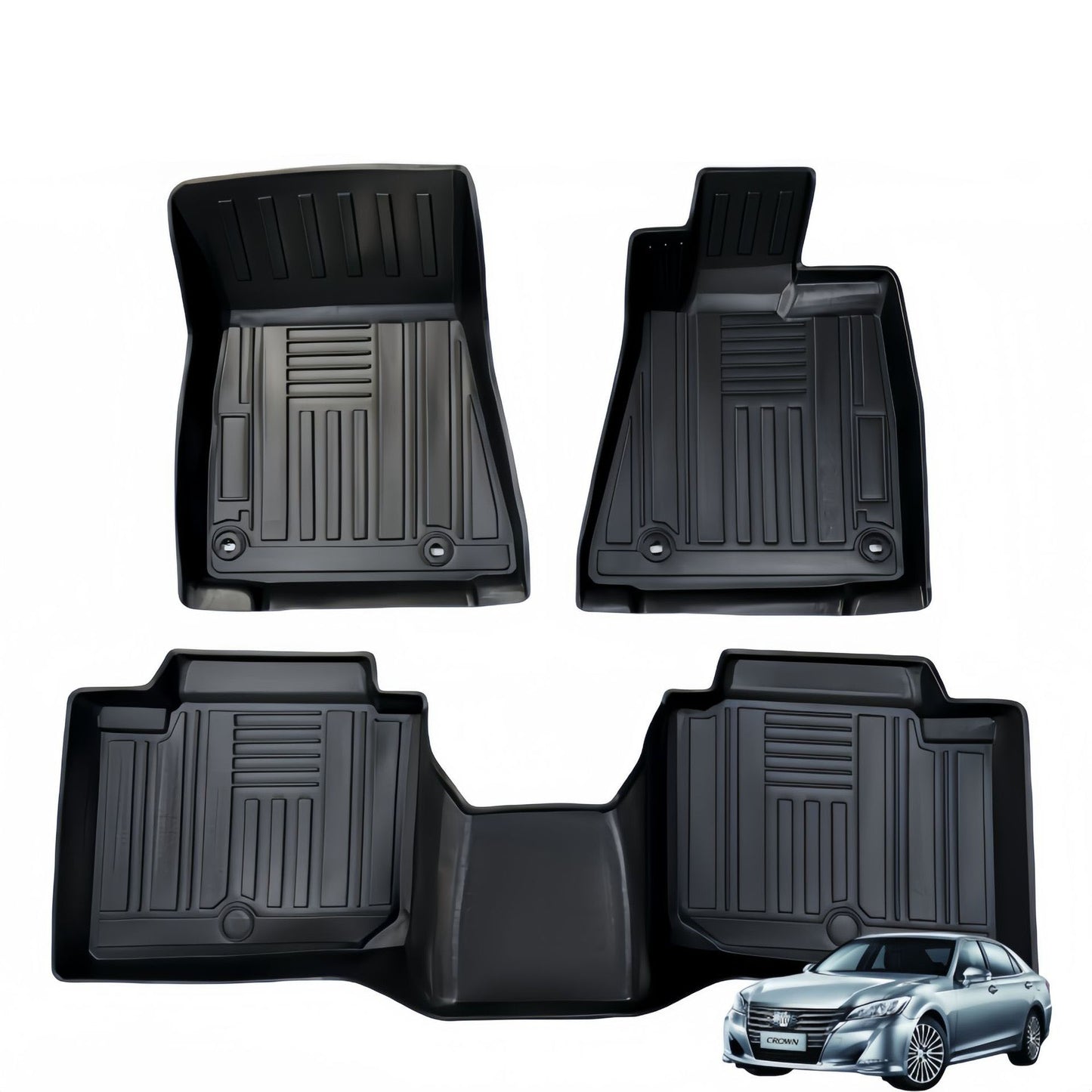 For 2014- 2022 Toyota Crown RHD Waterproof Carpet TPE Car Floor Mat