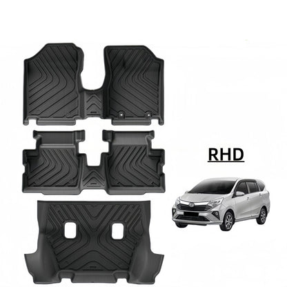 For Toyota DAIHATSU SIGRA RHD 3D TPE Car Floor Mat/Rear Trunk Mat