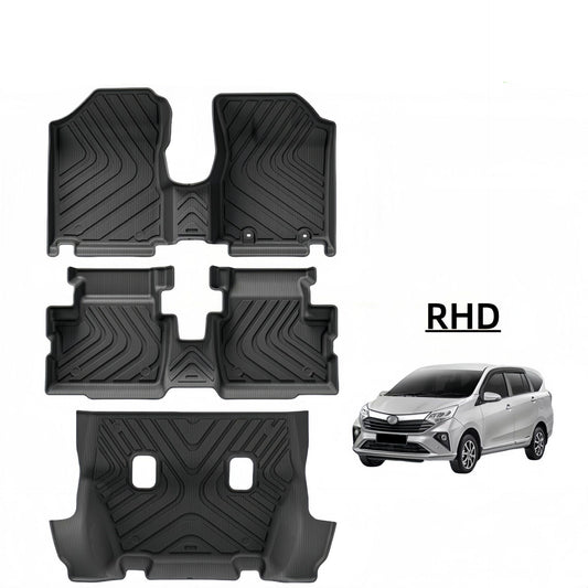 For Toyota DAIHATSU SIGRA RHD 3D TPE Car Floor Mat/Rear Trunk Mat