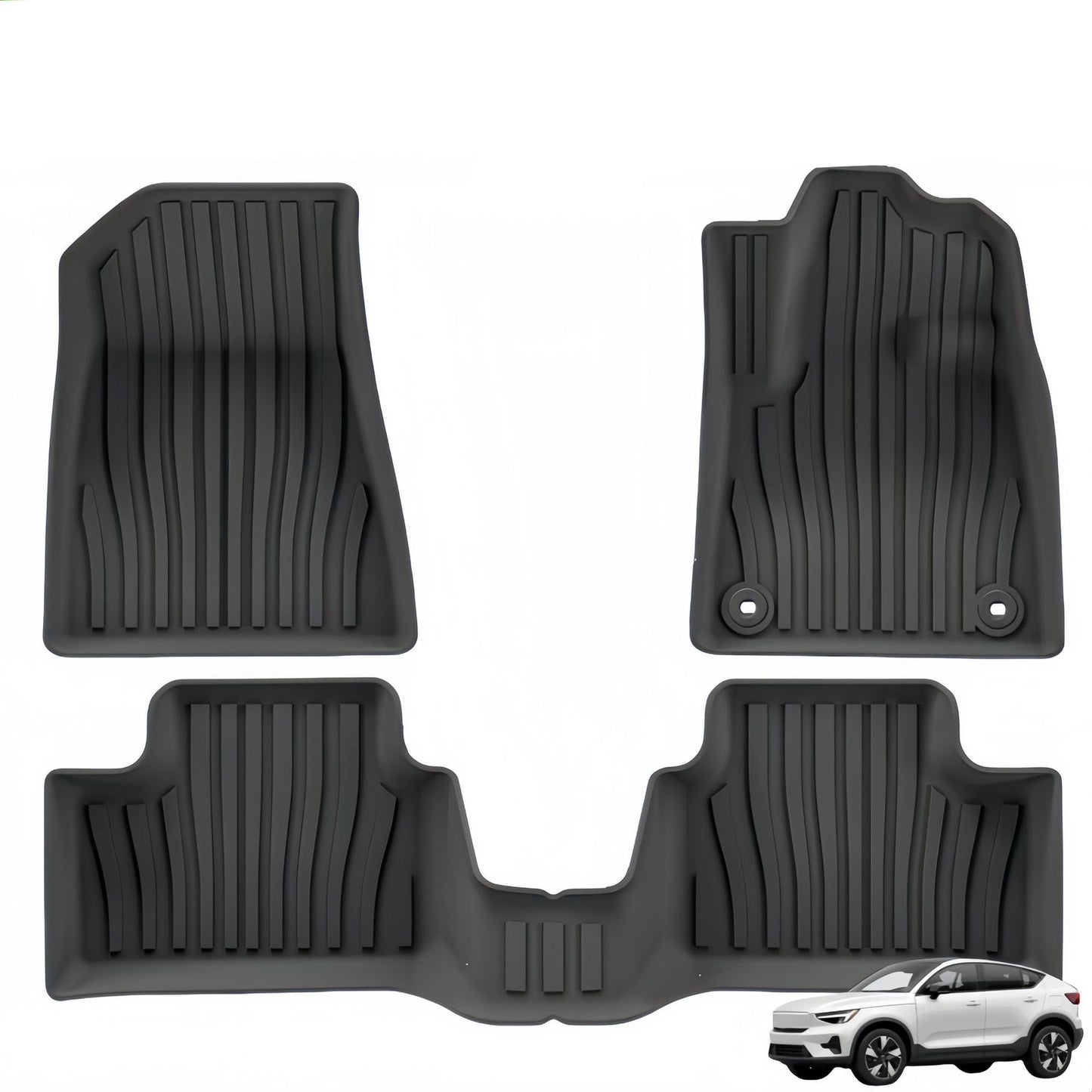 For 2024- 2025 Vlovo EC40 RHD EV Carpet TPE Car Floor Mat/Rear Trunk Mat