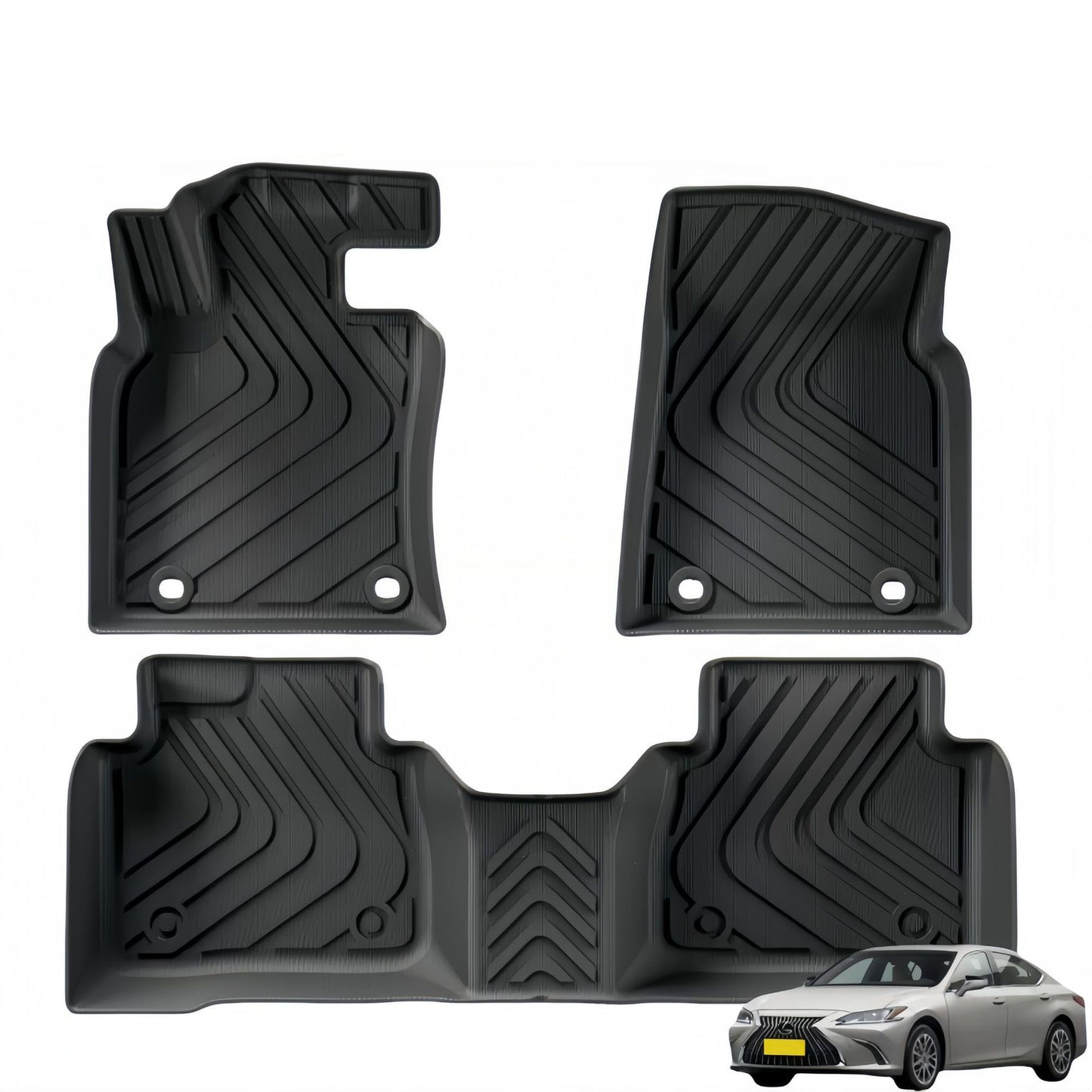 For 2018-2025 Lexus ES300H HEV TPE Car Floor Mat/Rear Trunk Mat