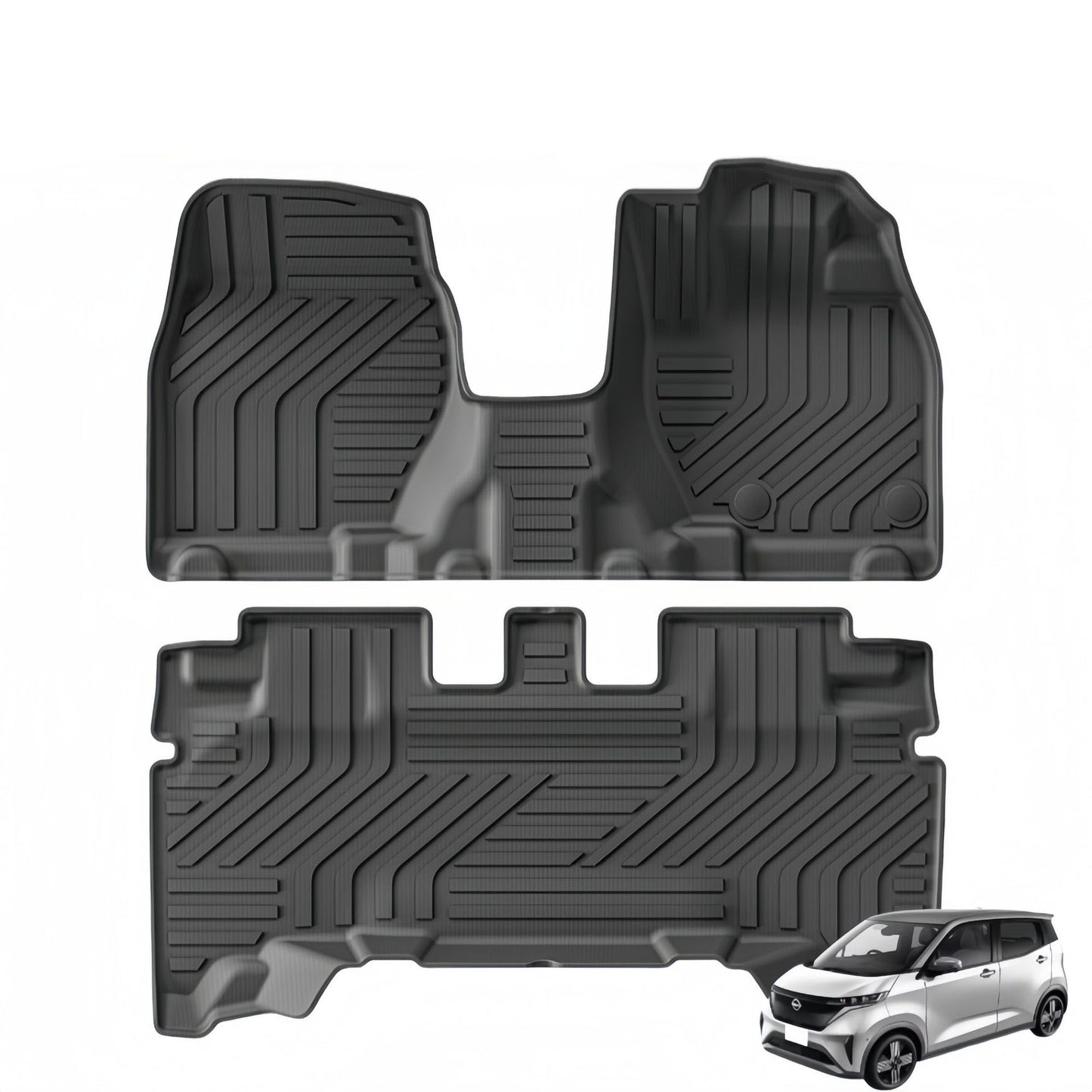 Nissan Sakura EV RHD 2023-2024 TPE  Car Floor Mat/Rear Trunk Mat