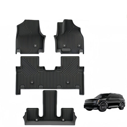 For 2024-2025 KIA EV9 RHD 3D Carpet TPE Car Floor Mat/Rear Trunk Mat