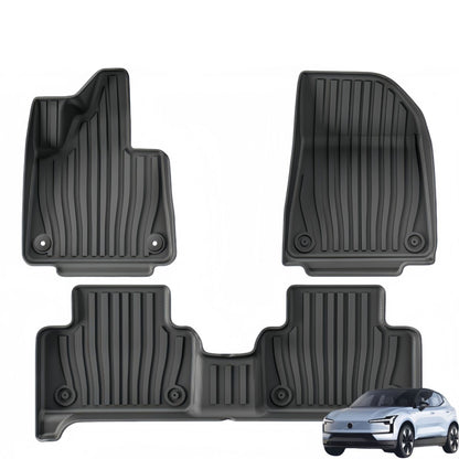 For 2024 Volvo EX30 3DCarpet TPE Car Floor Mat/Rear Trunk Mat