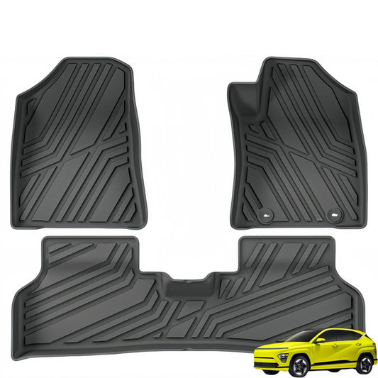 For 2023- 2025 Hyundai Kona Electric EV RHD TPE Car Floor Mat/RearTrunk Mat
