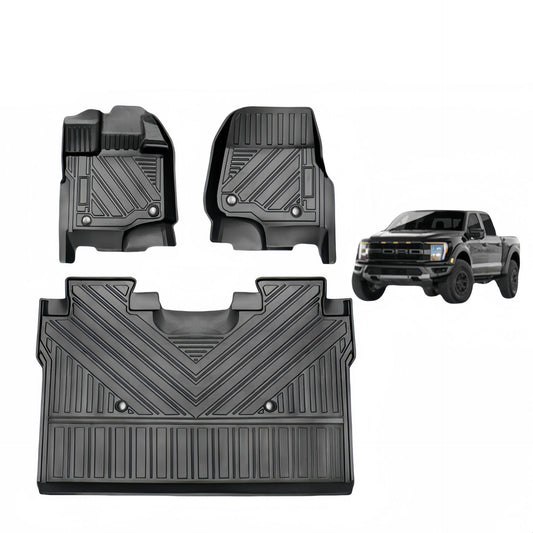 For 2015-2022 FORD F-150 TPE Car Floor Mat/F150 Rear Bucket Mat