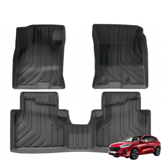 Floor Mats For 2020 Ford Kuga 3D Carpet TPE Car Floor Mat/Rear Trunk