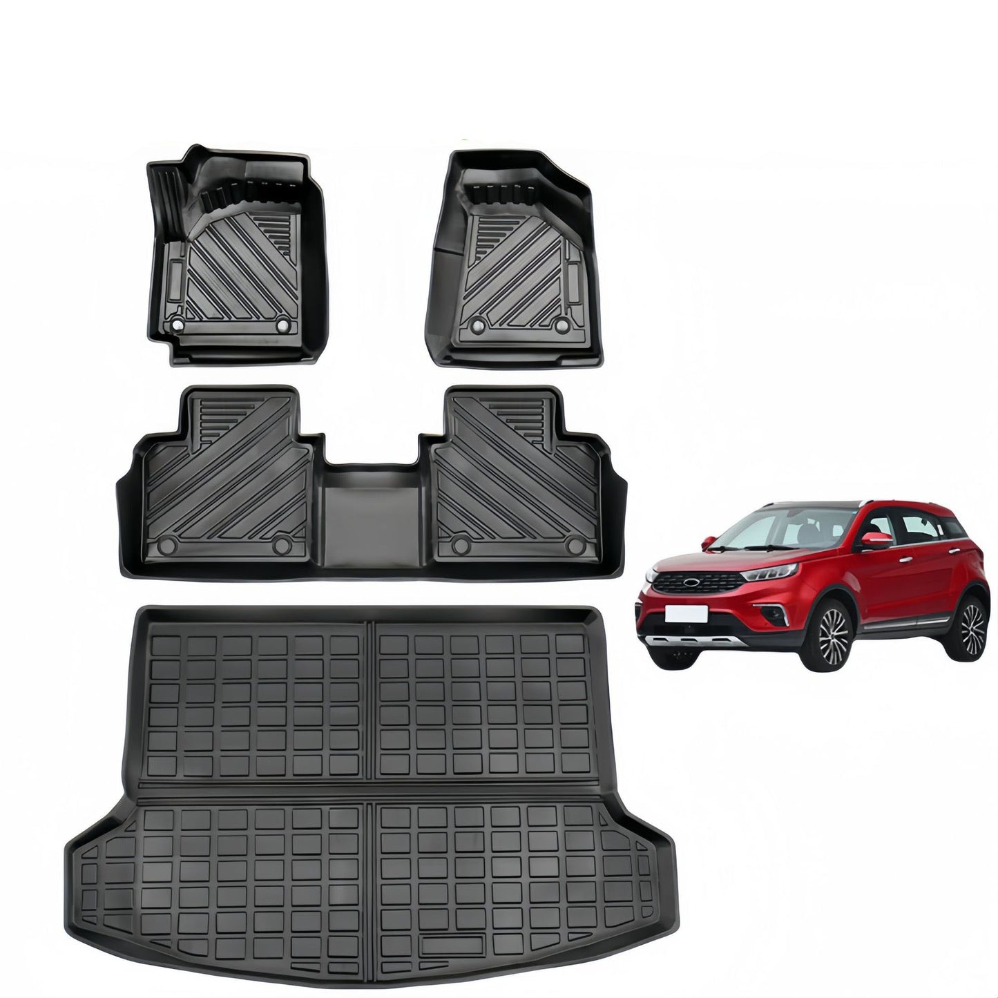 For 2020 Ford Territory LHD TPE Car Floor Mat/Rear Trunk Mat
