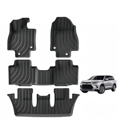 For 2024 Toyota GRAND HIGHLANDER TPE Car Floor Mat/Rear Trunk Mat