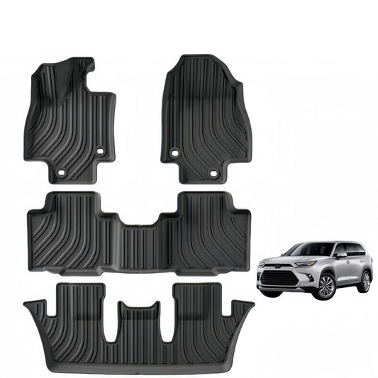 For 2024 Toyota GRAND HIGHLANDER TPE Car Floor Mat/Rear Trunk Mat