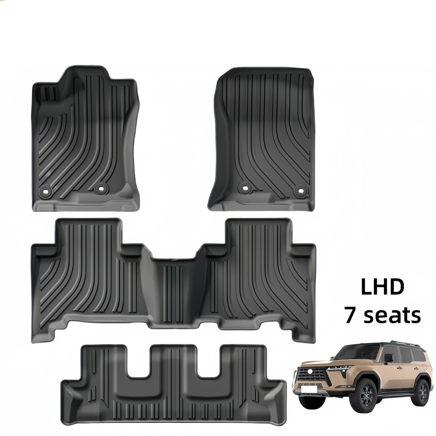 For 2014- 2023 LEXUS GX460/13-24 4Runner LHD Fuel 3D TPE Car Floor Mat
