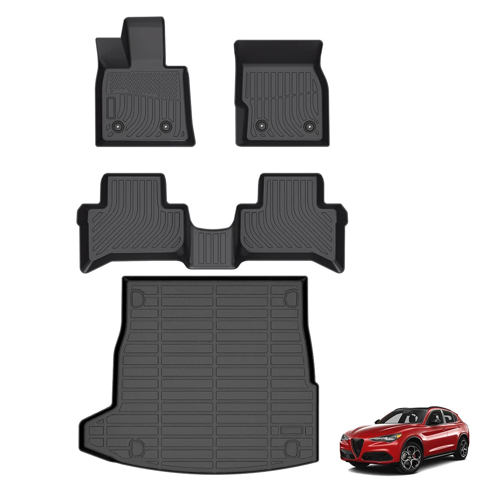 Alfa Romeo Stelvio Stelvio Quadrifoglio 2018-2024 Car Floor Mats TPE Custom wholesale