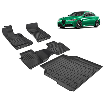 Alfa Romeo Giulia Quadrifoglio 2017-2024 Floor Mats TPE Custom Wholesale