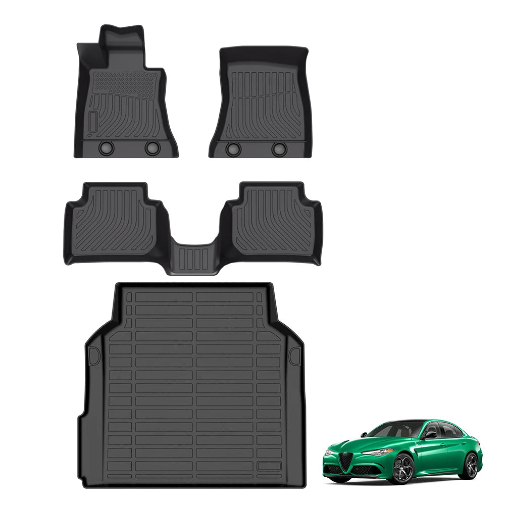 Alfa Romeo Giulia Quadrifoglio 2017-2024 Floor Mats TPE Custom Wholesale