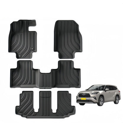 For 2023 Toyota HIGHLANDER Hybrid Version TPE Car Floor Mat Trunk Mat