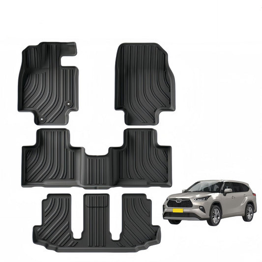 For 2023 Toyota HIGHLANDER Hybrid Version TPE Car Floor Mat Trunk Mat