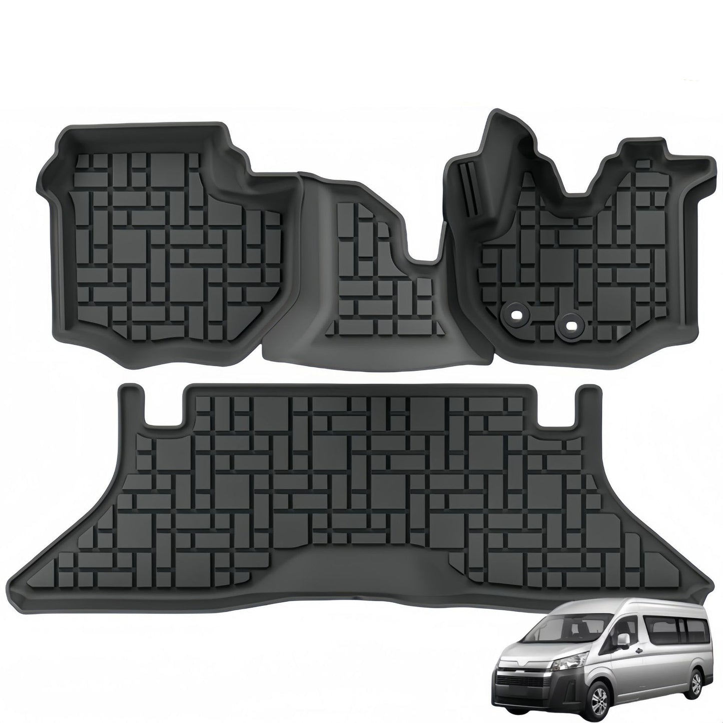 For 2004-2025 Toyota Hiace 200/300 Series RHD TPE Car Floor Mat