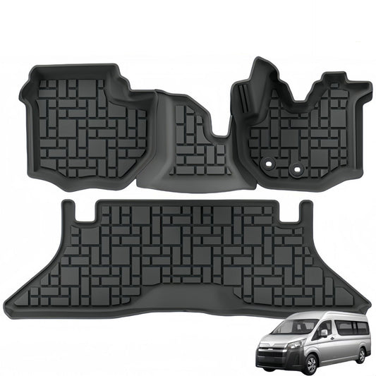 For 2004-2025 Toyota Hiace 200/300 Series RHD TPE Car Floor Mat