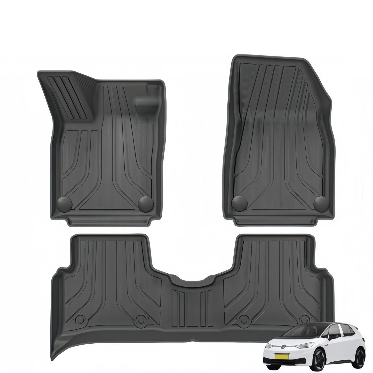 For 21-25 Volkswage ID.3 TPE 3D Car Floor Mat/Rear Trunk Mat