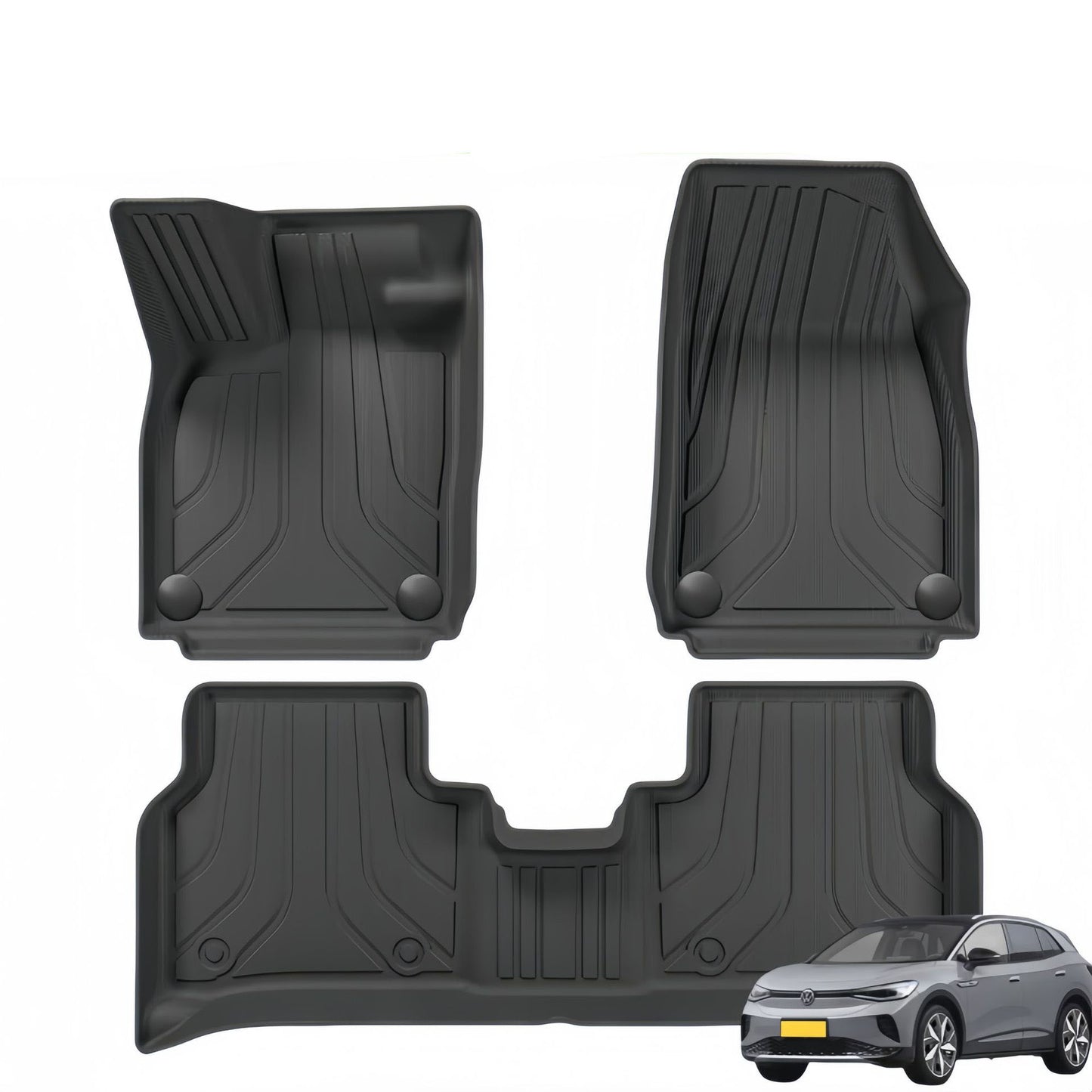 For 2022 Volkswage ID.4 TPE Car Floor Mat/VW ID4 Trunk Mat