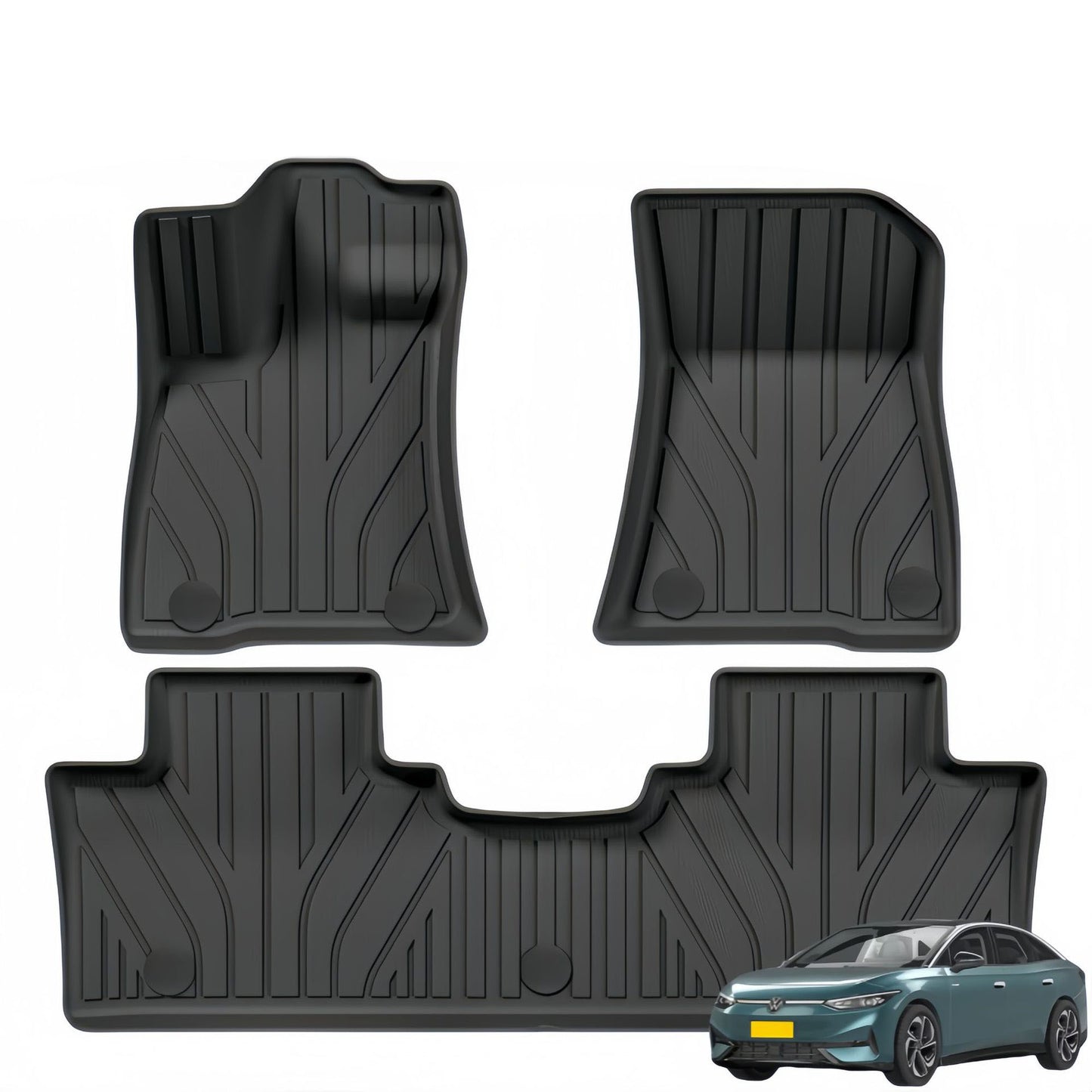 For 2024 Volkswage ID.7 VIZZION TPE Car Floor Mat/Trunk Mat