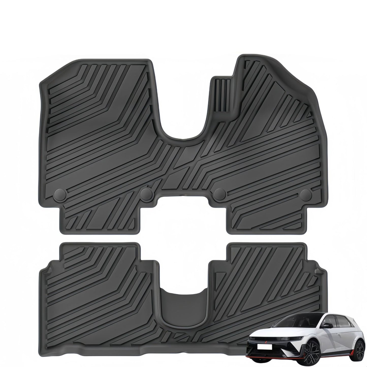 For 2022- 2025 Hyundai IONIQ 5 N RHD EV TPE Car Floor Mat/Rear Trunk Mat