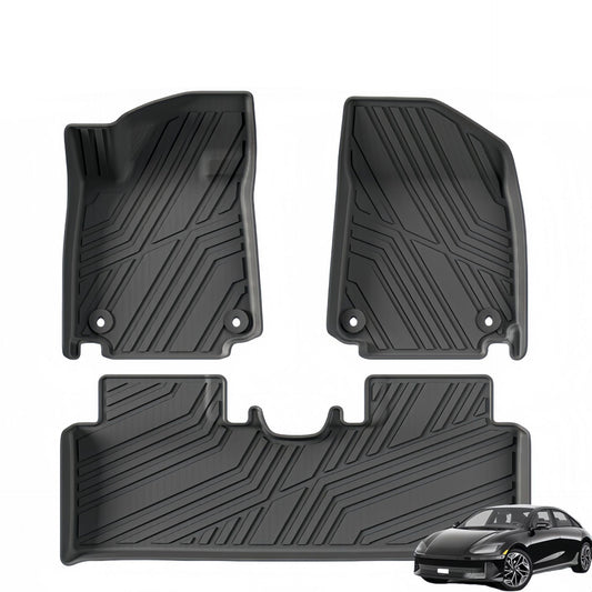 For 2023- 2025 Hyundai IONIQ 6 3D Carpet TPE Car Floor Mat/Rear Trunk Mat