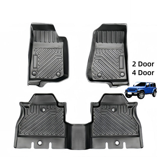 For 2007 Jeep Wrangler Sahara/Rubicon/Gladiator JK/JL TPE Car Floor Mat