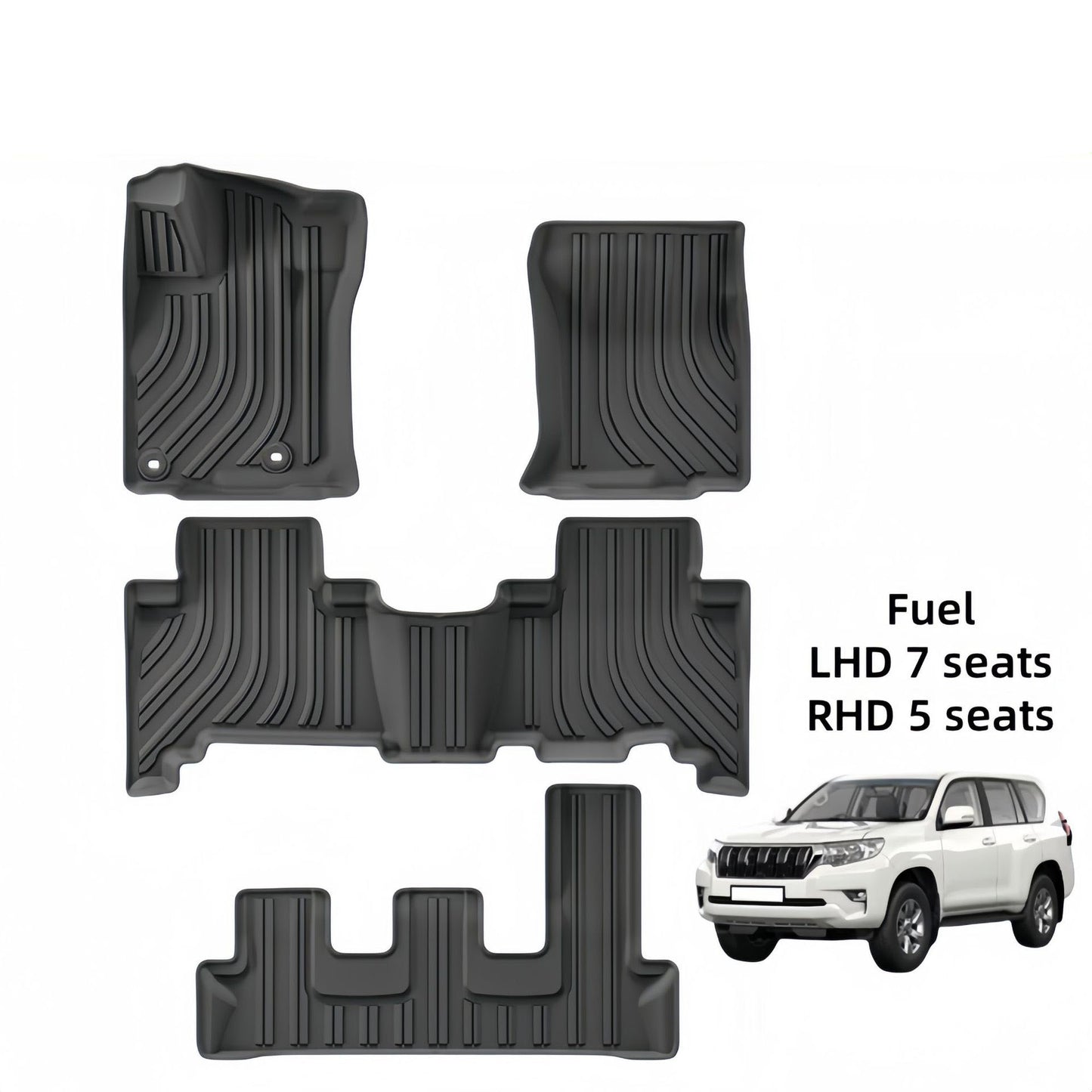 For 2010- 2023 Toyota Land Cruiser Prado LC150 TPE Car Floor Mat/Trunk Mat