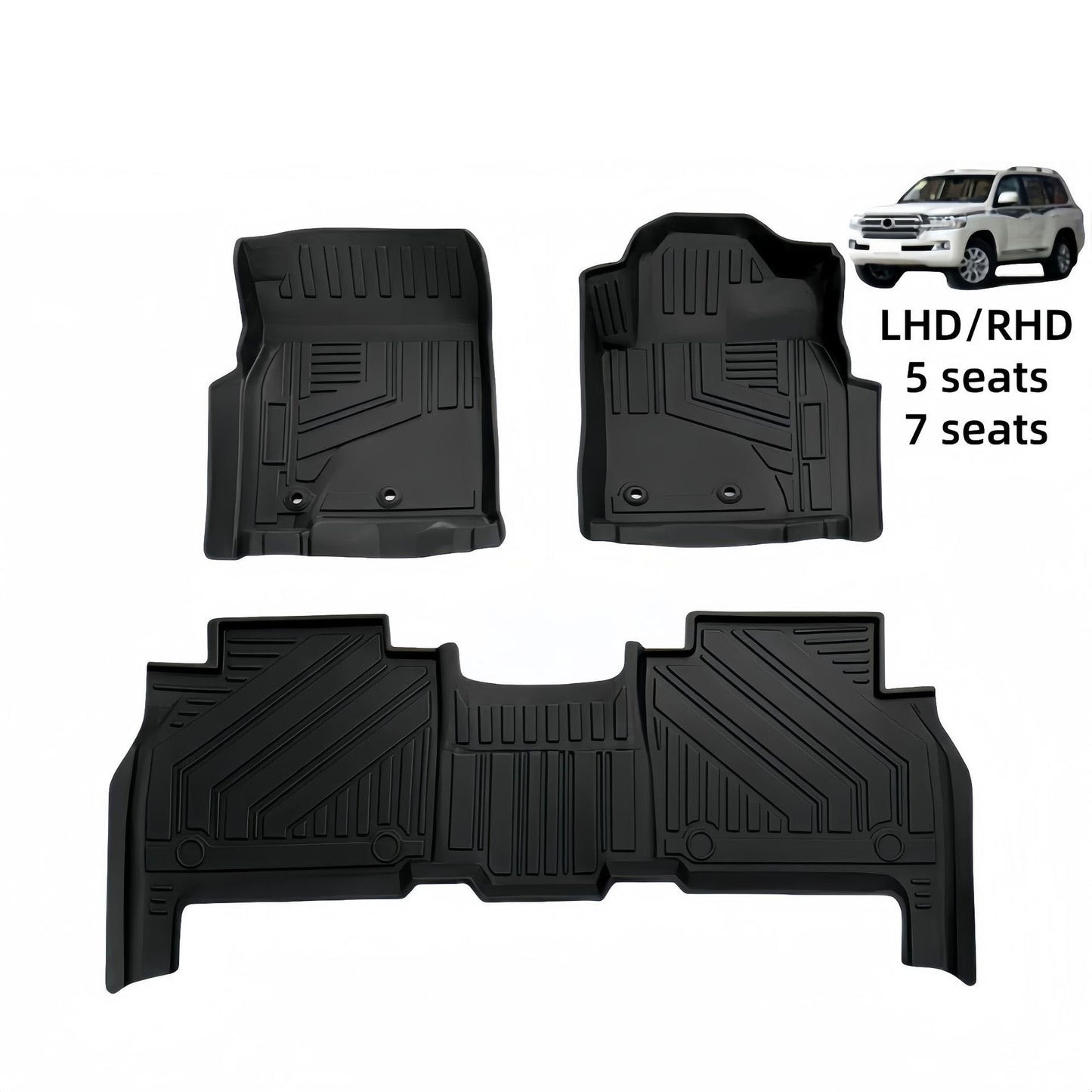 For 2010-2022 Toyota Land Cruiser LC200 LHD/RHD TPE Car Floor Mat