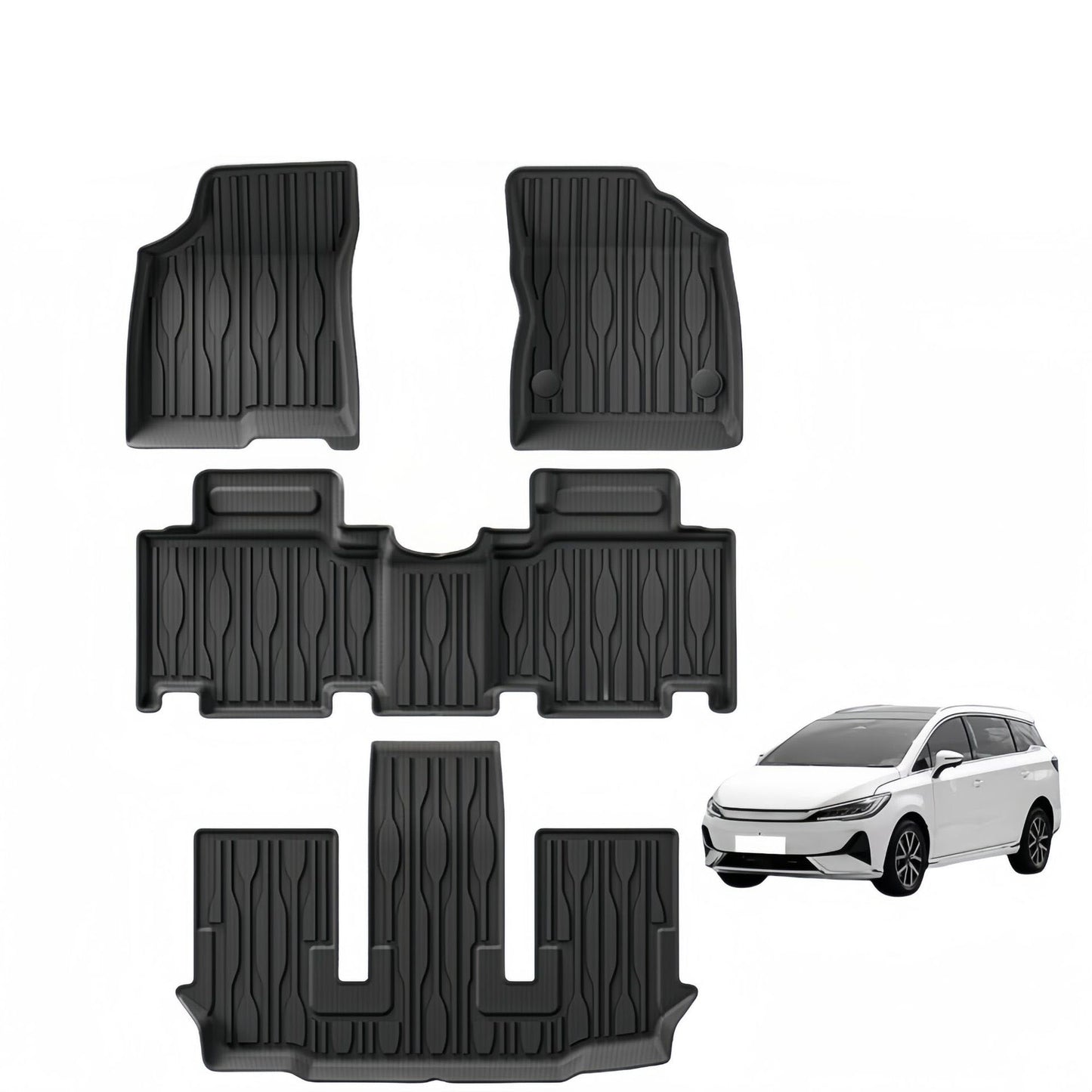 For 2024 BYD M6 RHD Luxury Car Carpet 3D TPE car floor mats