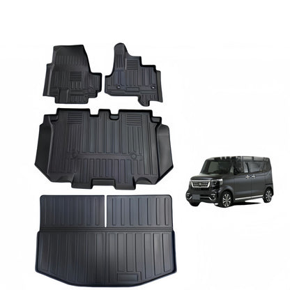 For 2021 Honda N-BOX JF3/JF4 RHD TPE Car Floor Mat/Rear Trunk Mat