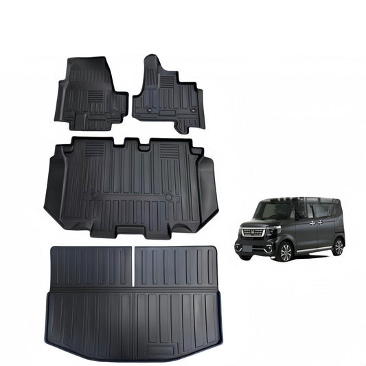 For 2021 Honda N-BOX JF3/JF4 RHD TPE Car Floor Mat/Rear Trunk Mat