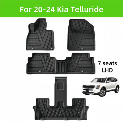 For 2020-2024 KIA Telluride TPE 3D Car Floor Mat/Rear Trunk Mat